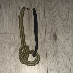 Green and Black Knotted Necklace